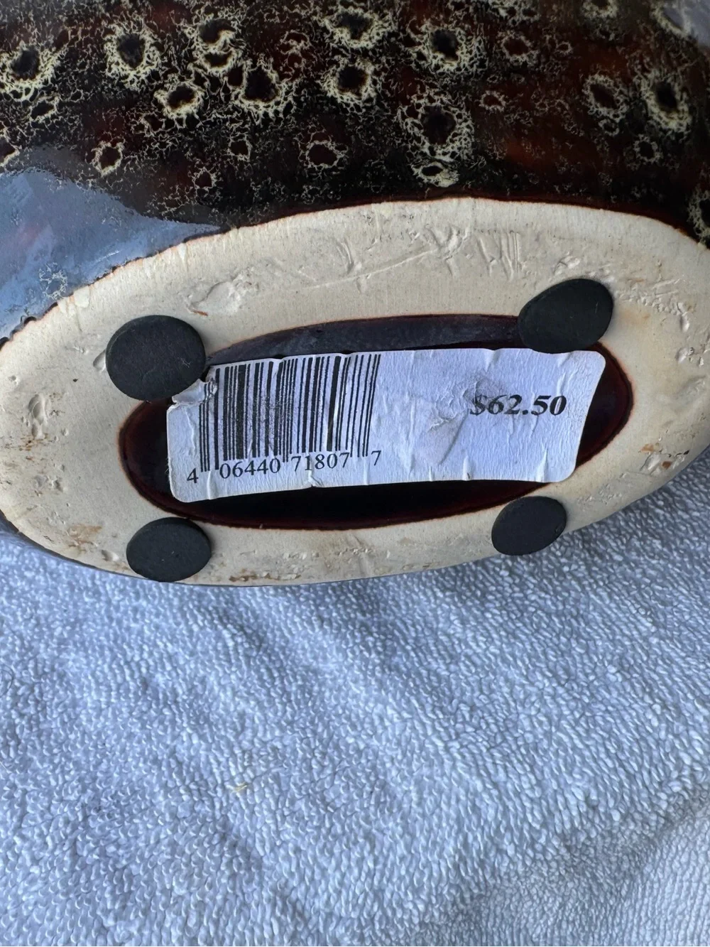 Brown Glazed Ceramic Decorative Bowl - Home Accents